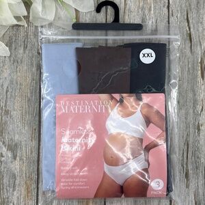 Women’s Destination Maternity Foldover Bikini Panty 3-Pack Size XXL